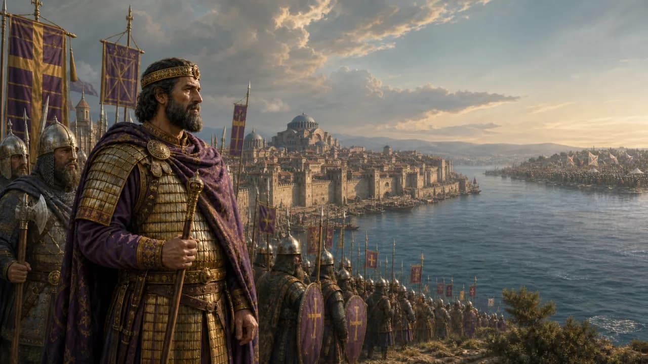 Alexios Komnenos overlooking Constantinople